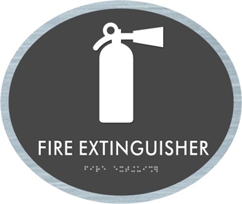 Fire Extinguisher braille ADA Sign