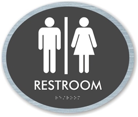 Restroom braille ADA Sign