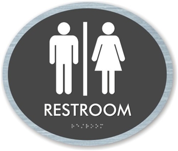 Restroom braille ADA Sign