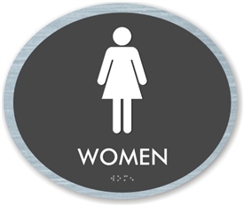 Women's braille ADA Sign