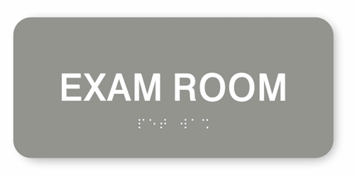 Exam Room Braille Sign