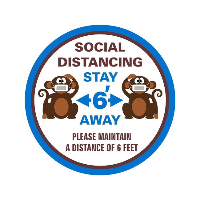 Social Distancing Floor Safety Sign