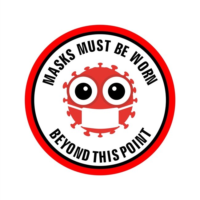 Must Wear Masks Floor Safety Sign