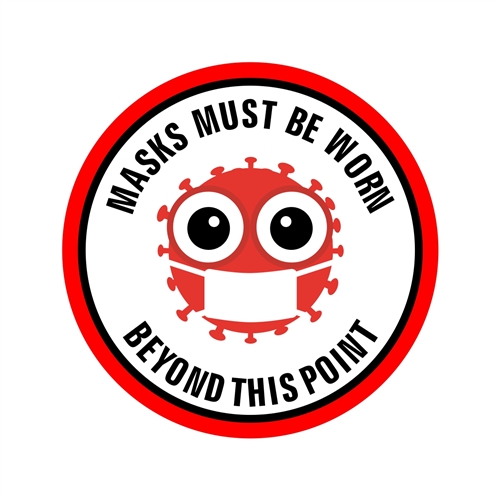 Must Wear Masks Floor Safety Sign