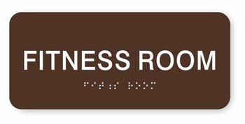 Fitness Room Braille Sign