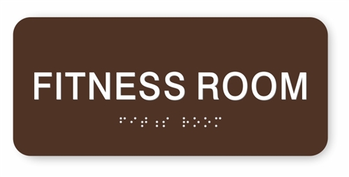 Fitness Room Braille Sign