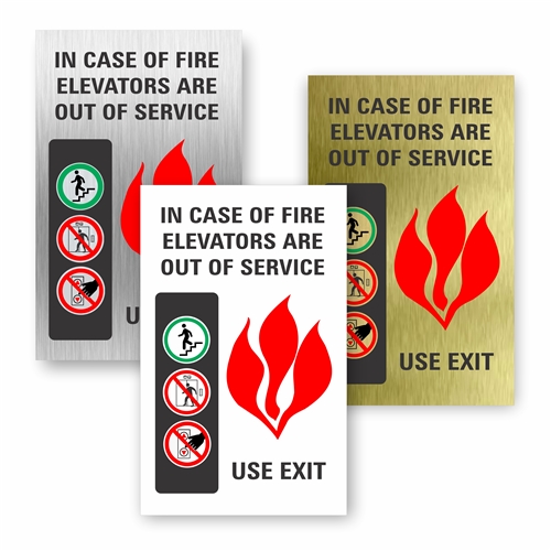 Elevator In Case of Fire Emergency Sign for fires