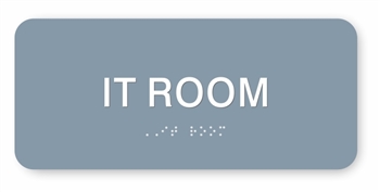 IT Room Braille Sign