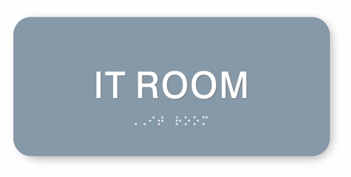 IT Room Braille Sign
