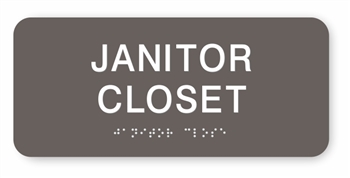 Janitor Closet Braille Sign