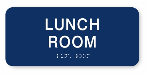 Lunch Room Braille Sign