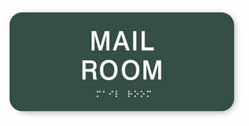 Mail Room ADA Braille Sign