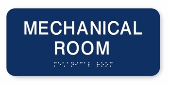 Mechanical Room Braille Sign