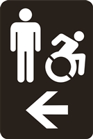 Directional Restroom Sign