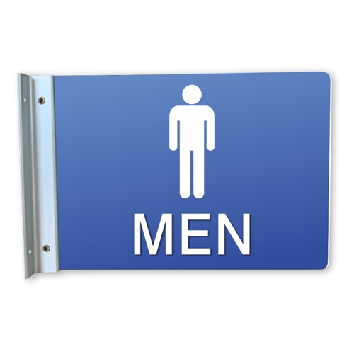Non-Handicap Men's Restroom Wall Projecting Sign