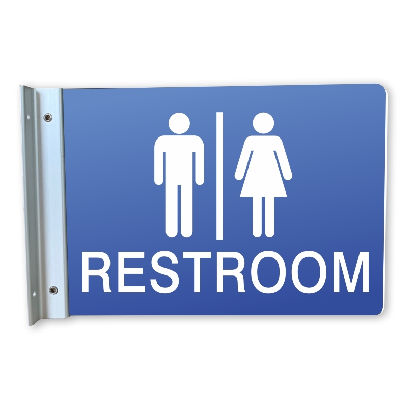 Non-Handicap Restroom Wall Projecting Sign