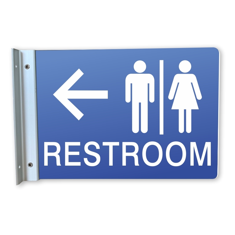 Non-Handicap Restroom Wall Projecting Sign