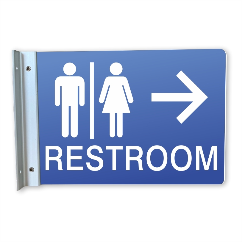 Non-Handicap Restroom Wall Projecting Sign
