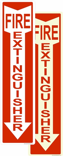 Luminous or Non-Luminous Fire Extinguisher ID Sign