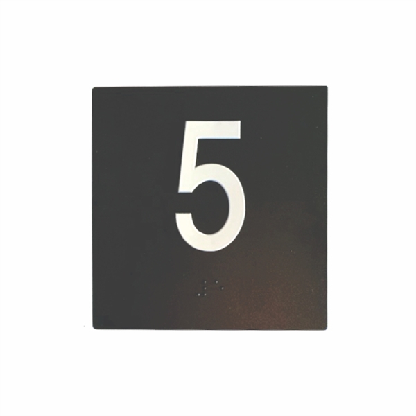 Elevator Jamb Braille Plate Sign