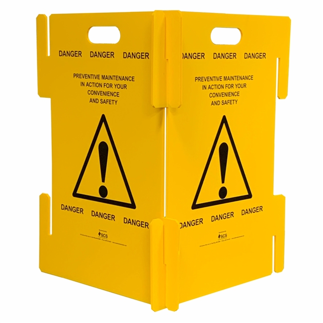 Elevator Maintenance Safety Notice Barricade Signs