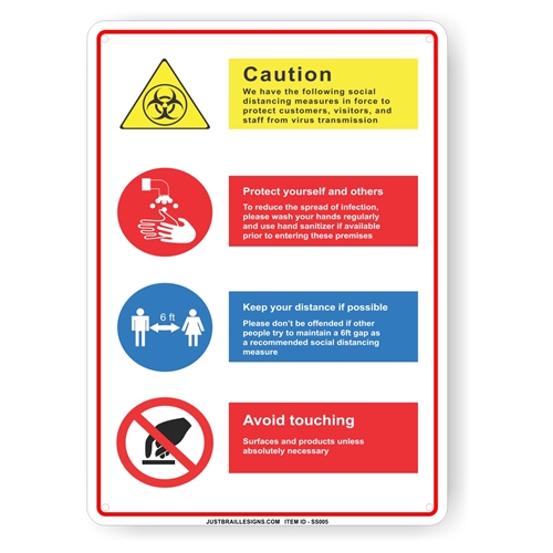 Prevent Spread of Germs Sign