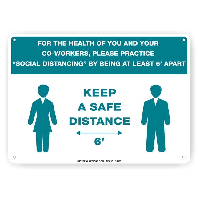 Social Distancing Safety Sign