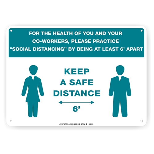 Social Distancing Safety Sign