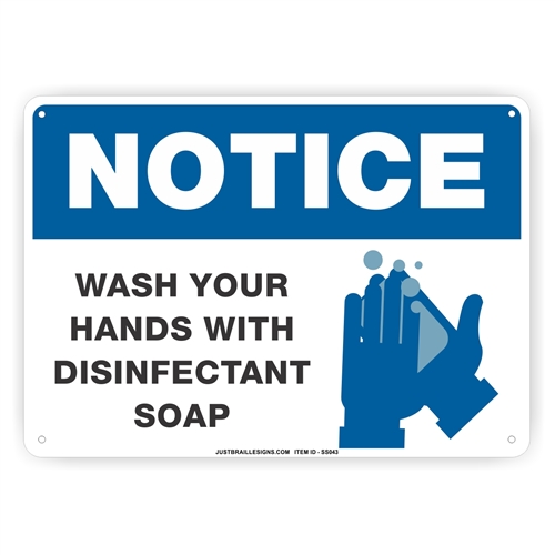 Hand Washing Safety Sign
