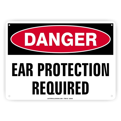 Ear Protection Safety Sign