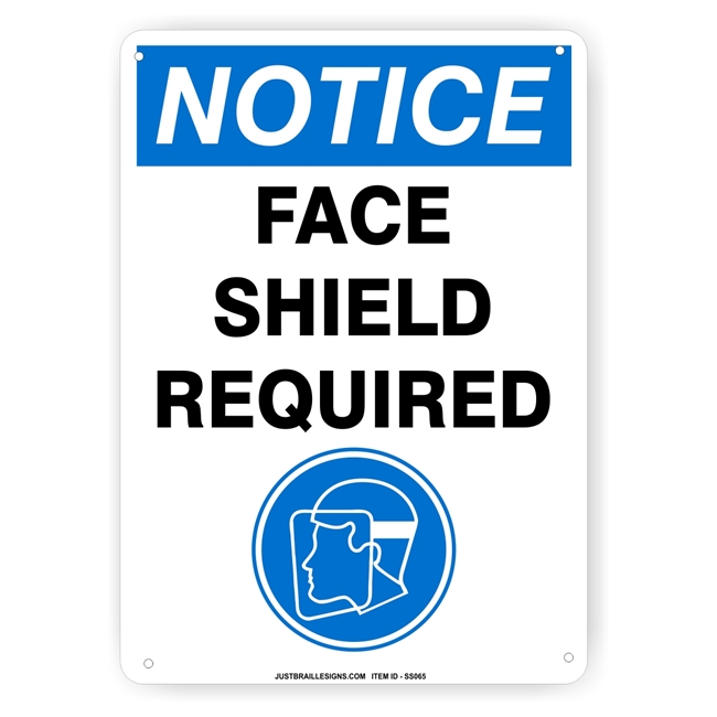 Face Shield Required Sign