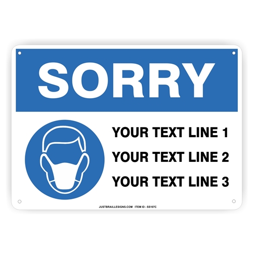 Custom Face Mask Sign