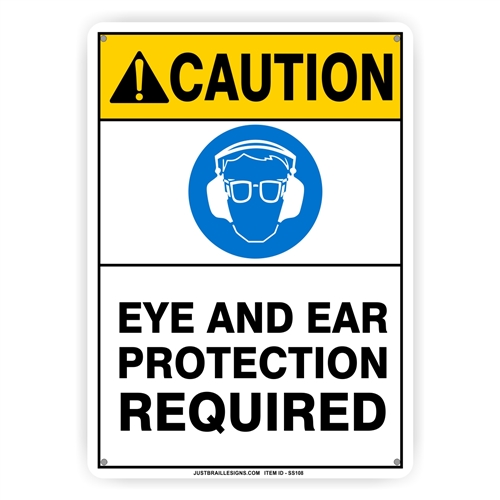Eye & Ear Protection Safety Sign