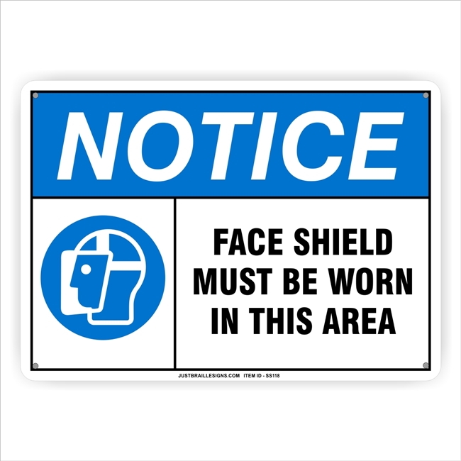 Face Shield Required Sign