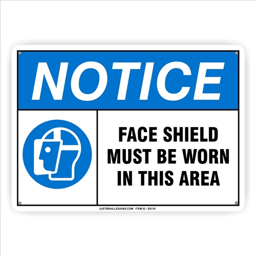 Face Shield Required Sign