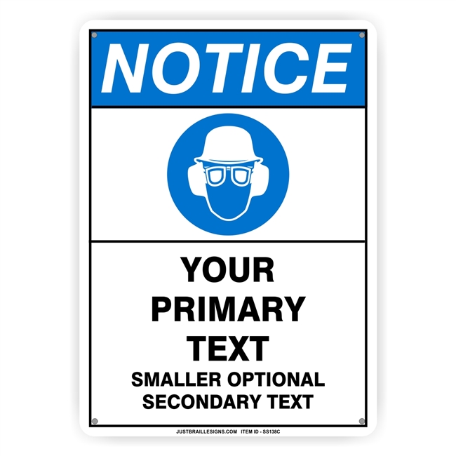 Custom Hard Hat Safety Sign
