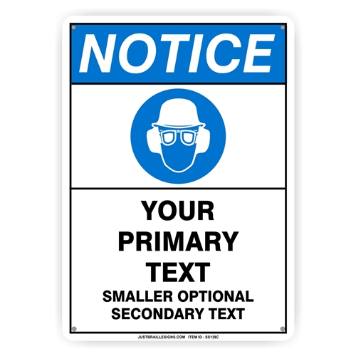Custom Hard Hat Safety Sign