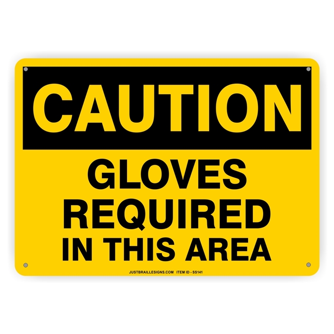 Gloves Required Safety Sign