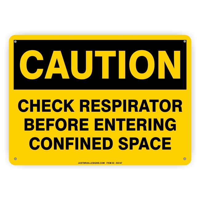 Check Respirator Safety Sign