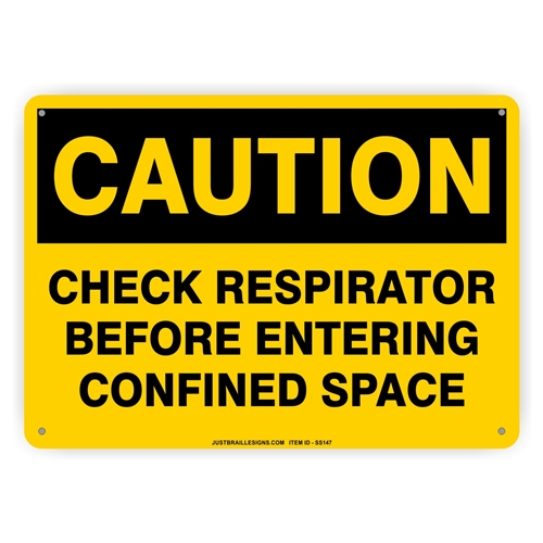 Check Respirator Safety Sign