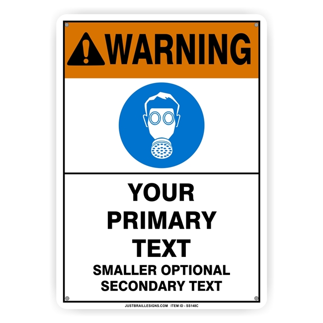 Custom Respirator Safety Sign