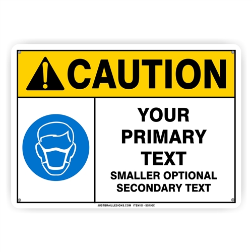 Custom Dust Mask Safety Sign