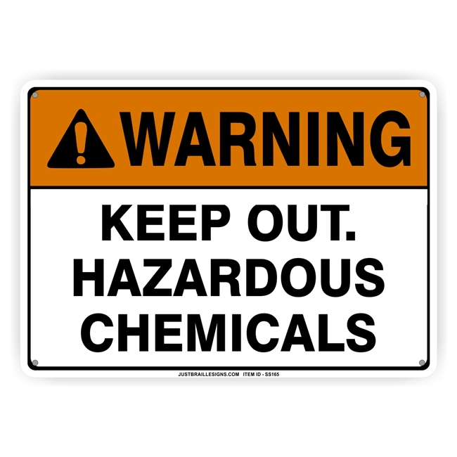 Hazardous Chemical Storage Safety Sign