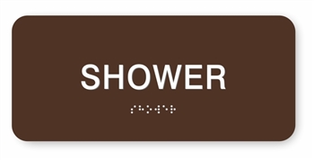 Shower Braille Sign