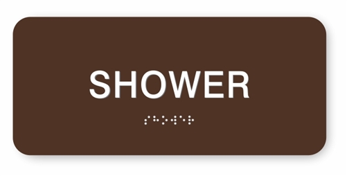 Shower Braille Sign
