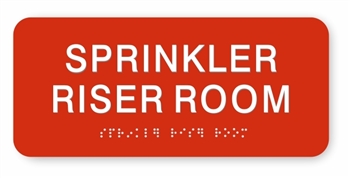 Sprinkler Riser Room Braille Sign