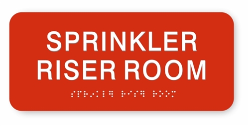 Sprinkler Riser Room Braille Sign