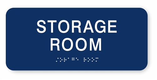 Storage Room Braille Sign