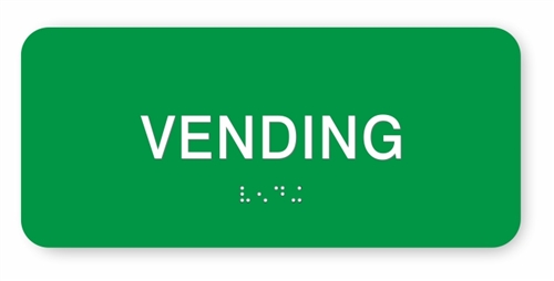Vending Braille Sign