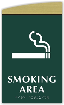 Braille Smoking Area Sign